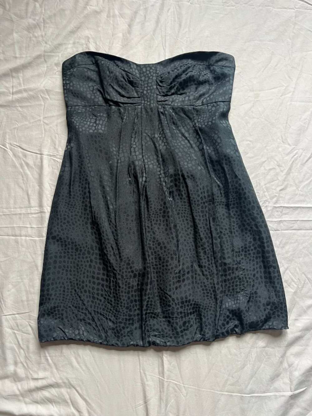 White House Black Market Silk Strapless Dress